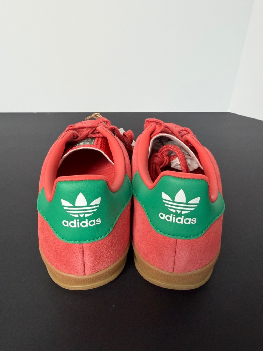 adidas Gazelle Indoor Orange with Teal Stripes - Picture 3 of 5
